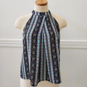 Iris tops halter top